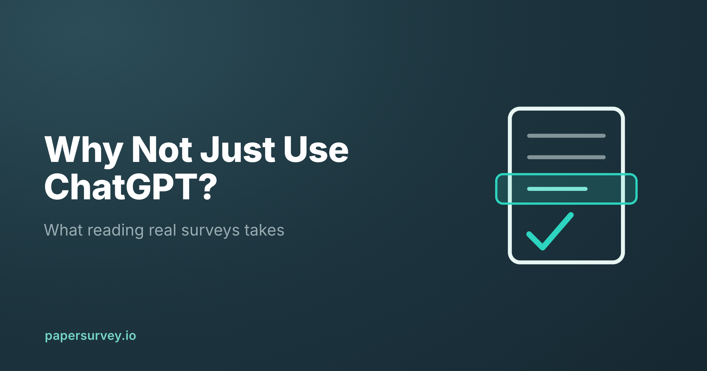 Why You Cannot Just Use ChatGPT to Read Scanned Surveys