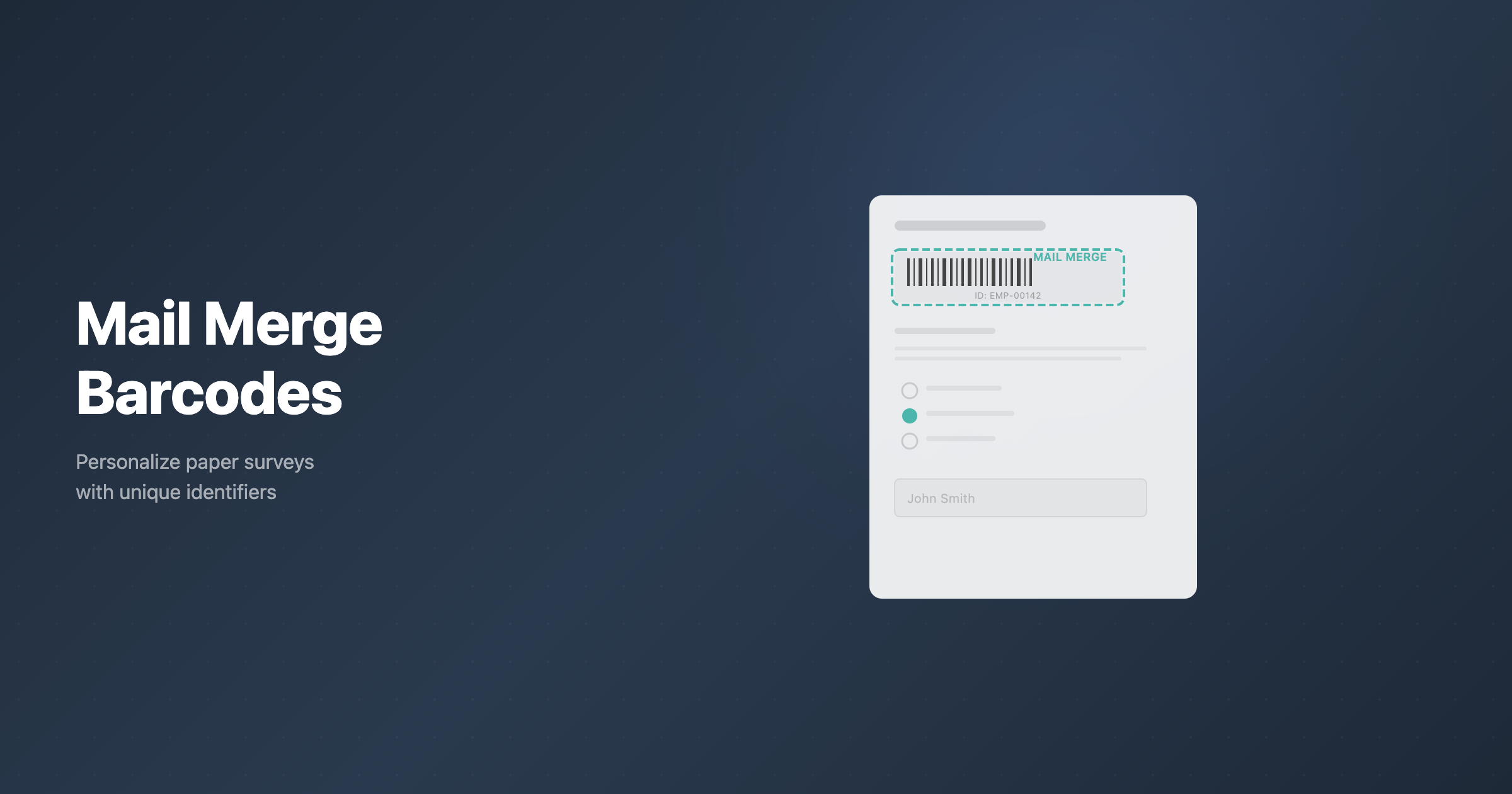 How to generate barcodes with Microsoft Word Mail Merge in your paper surveys