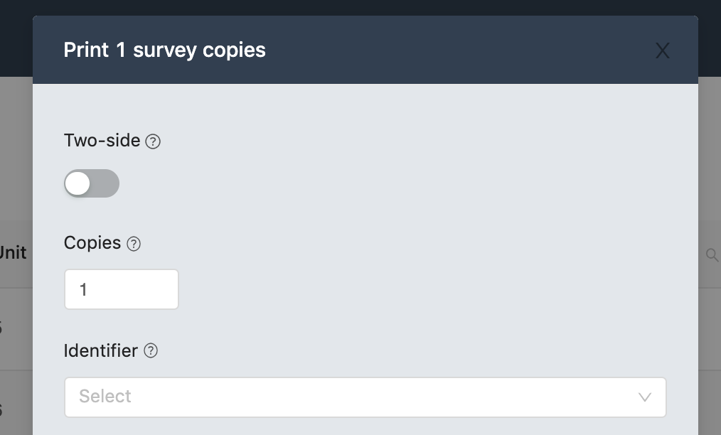 survey identifiers