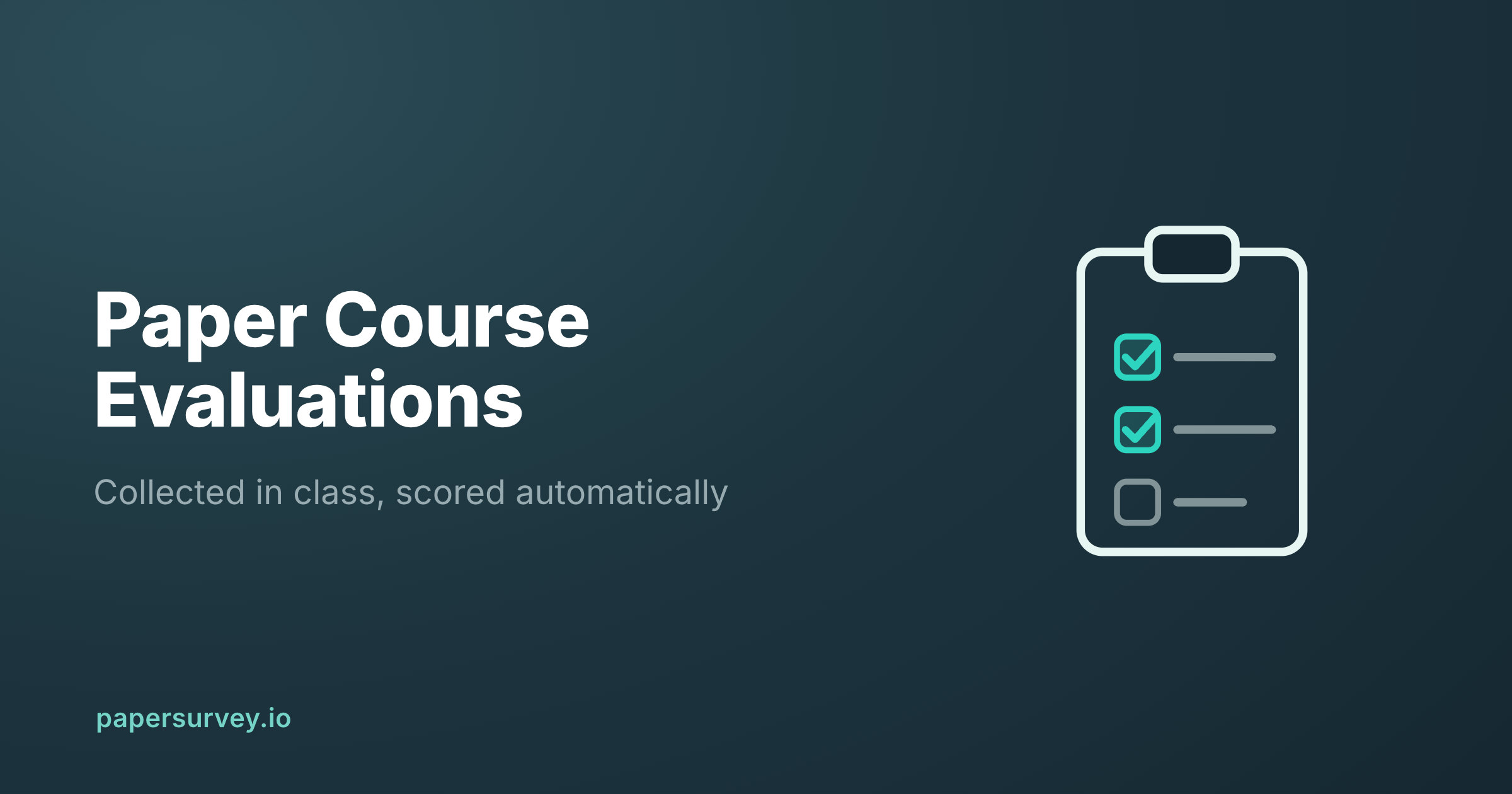 Running Paper Course Evaluations and Auto-Scoring Them