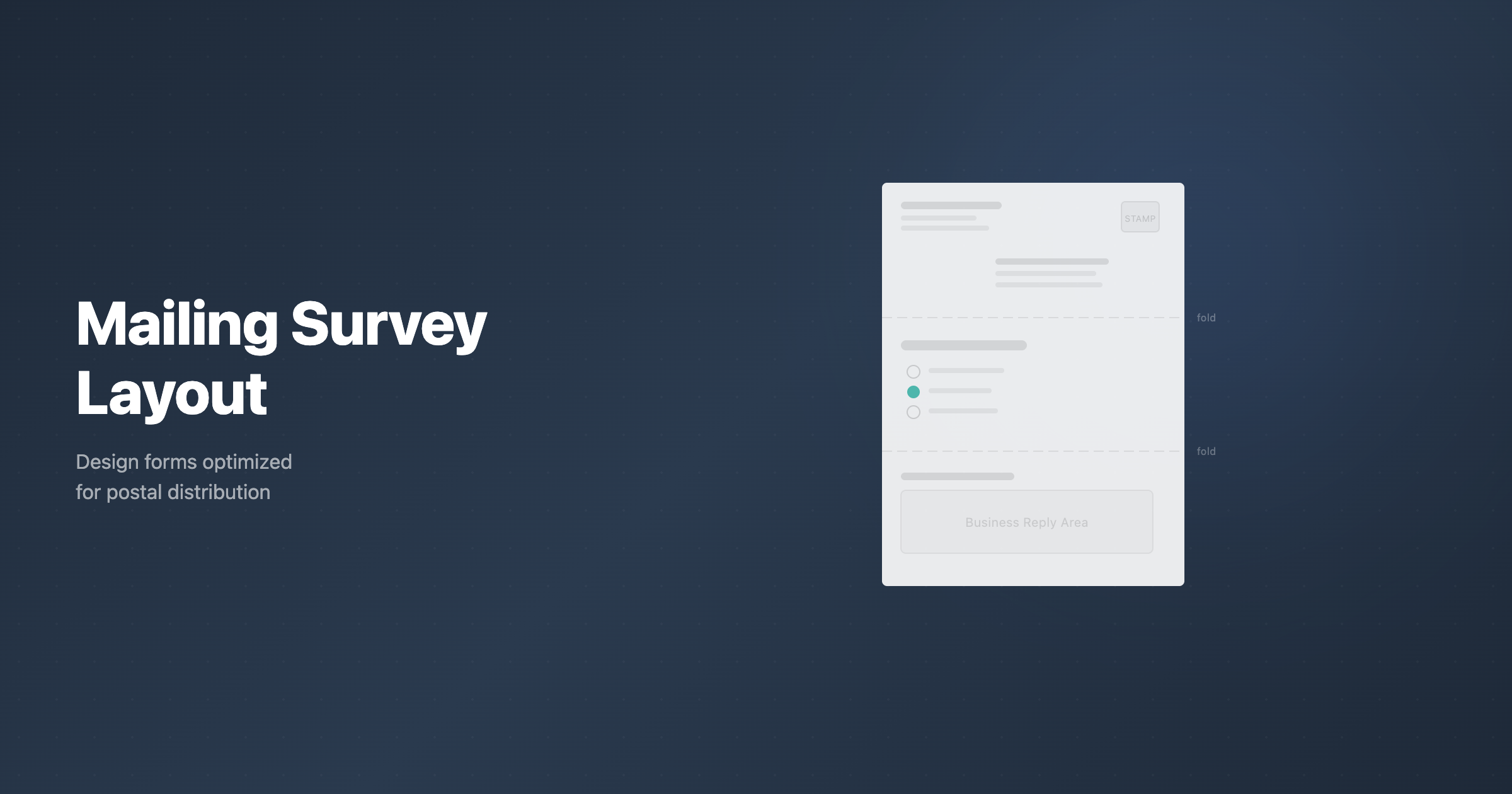 Mailing surveys by post