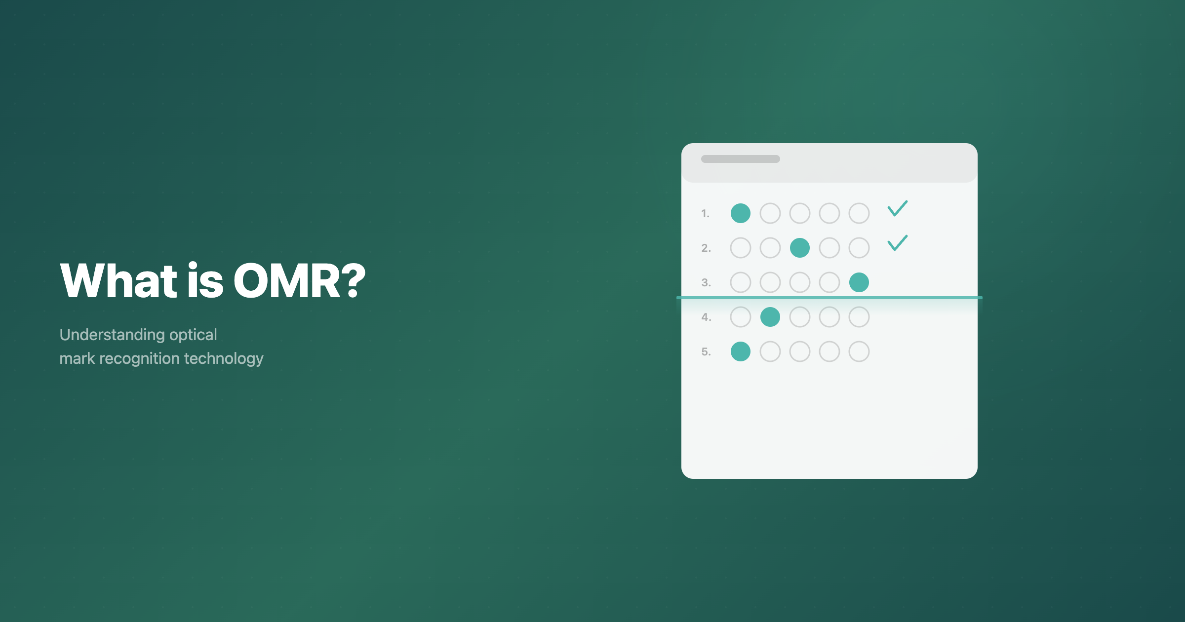 What is Optical Mark Recognition (OMR)?