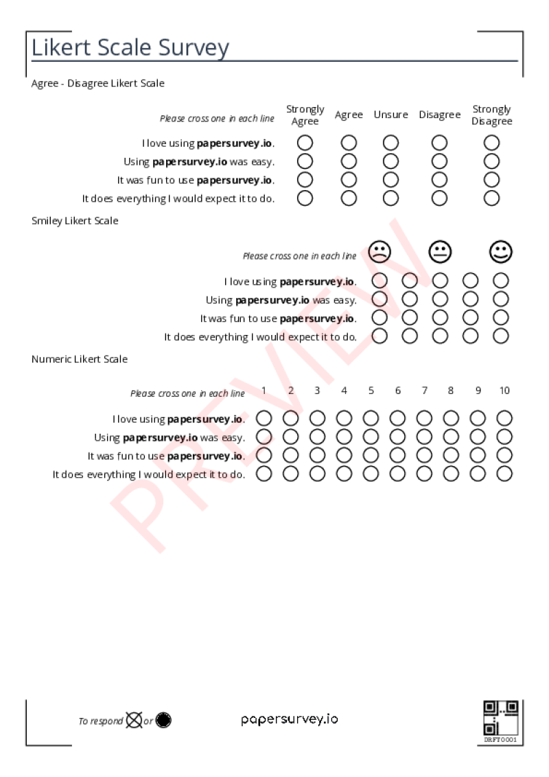 Paper Survey Templates Papersurvey Io