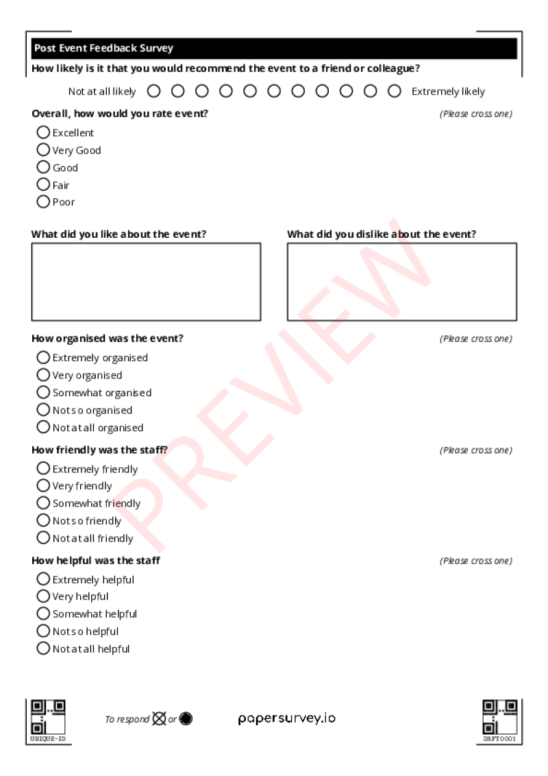 research survey paper template