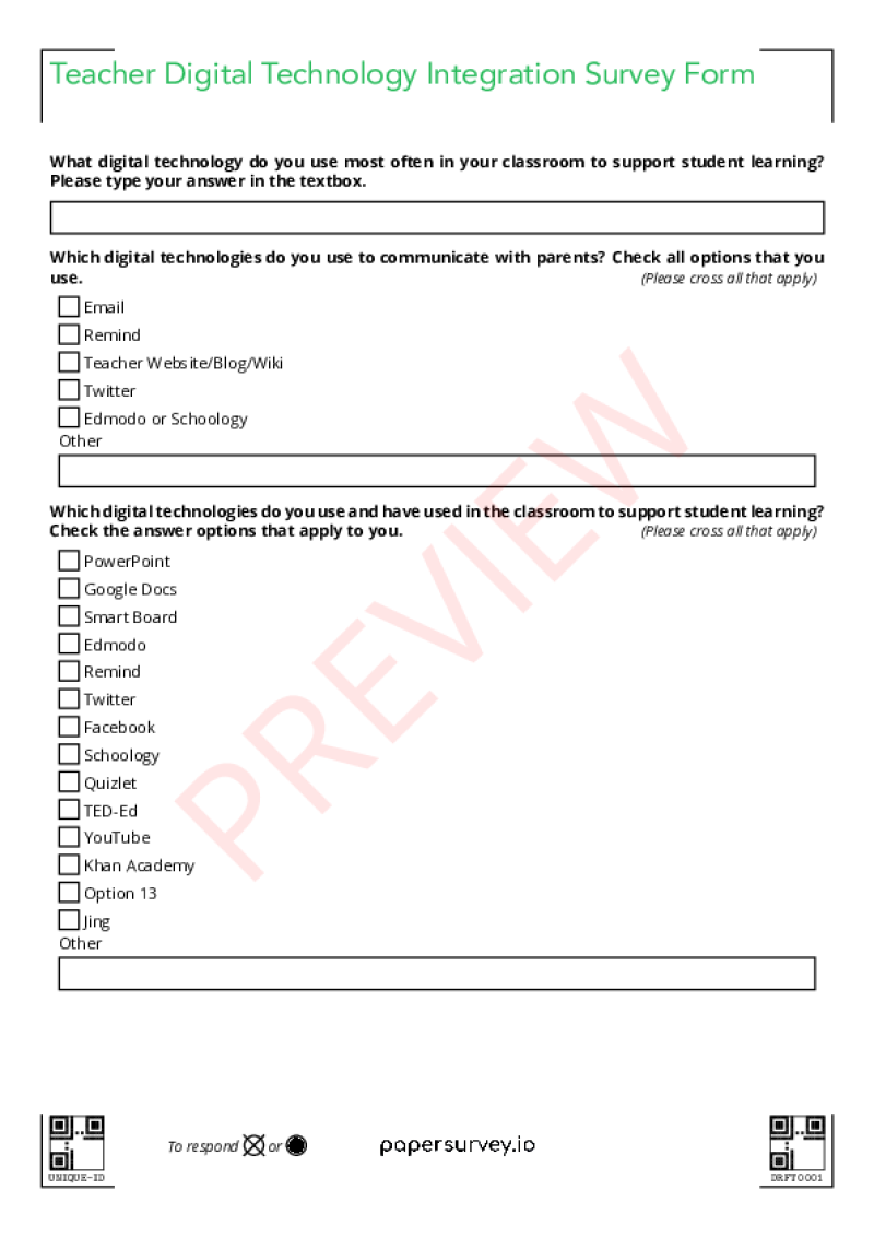 research survey paper template