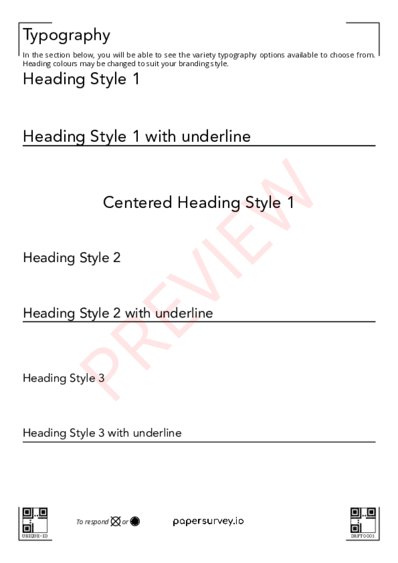 research survey paper template