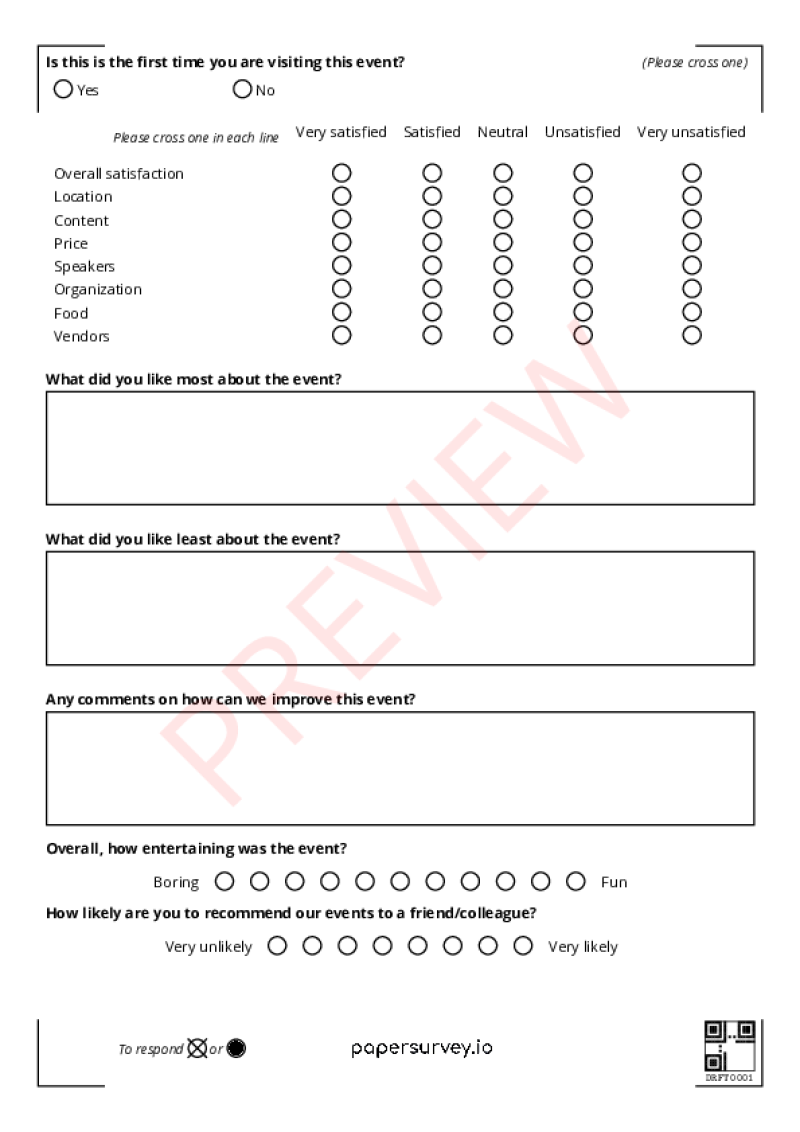 research survey paper template