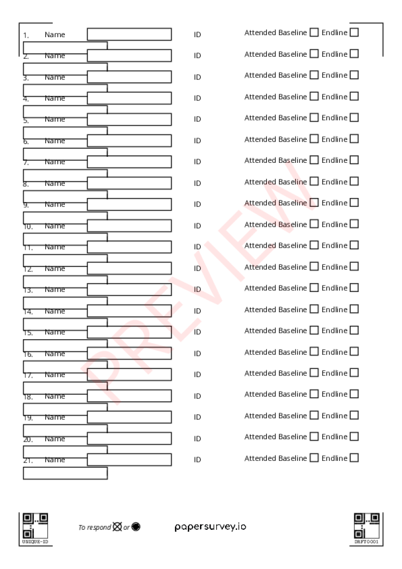 research survey paper template