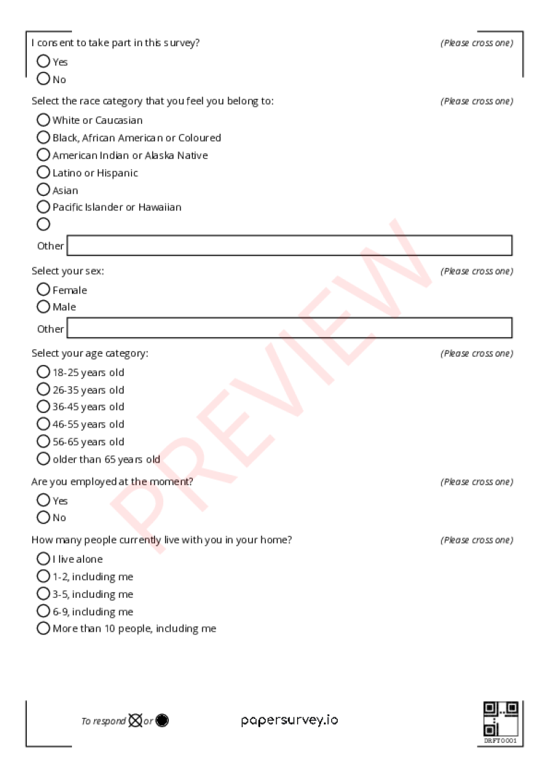 research survey paper template