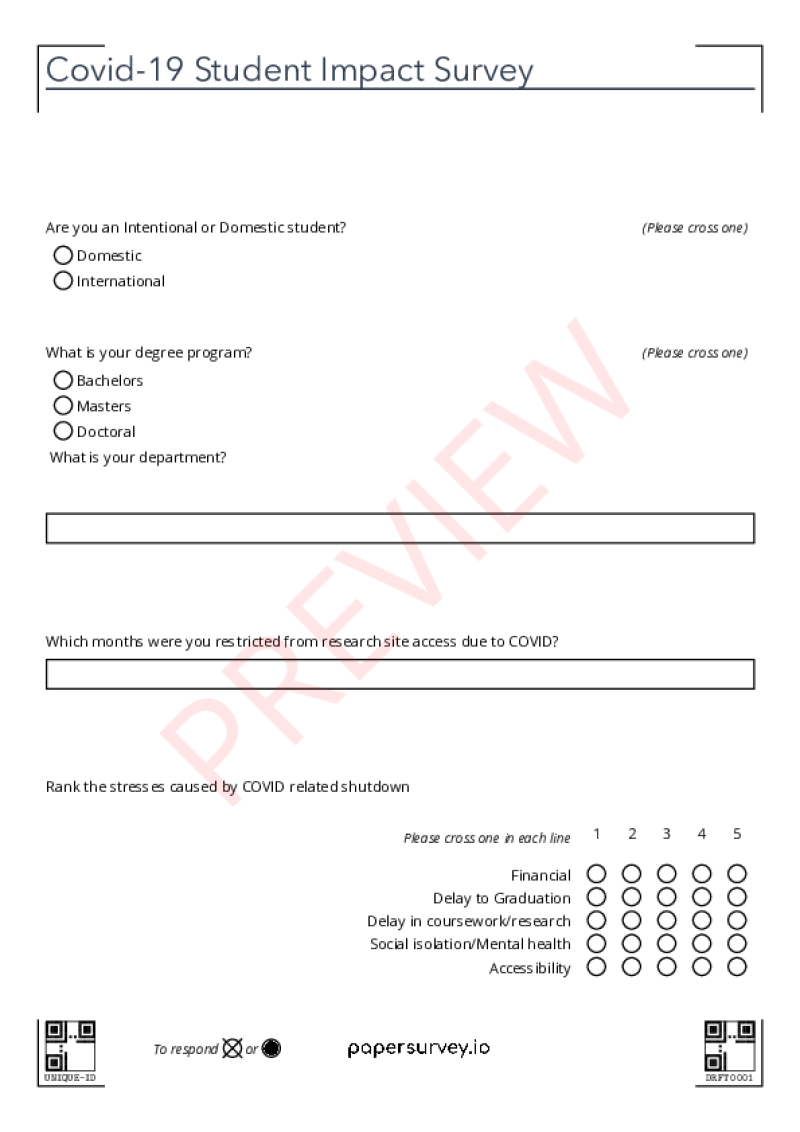 research survey paper template