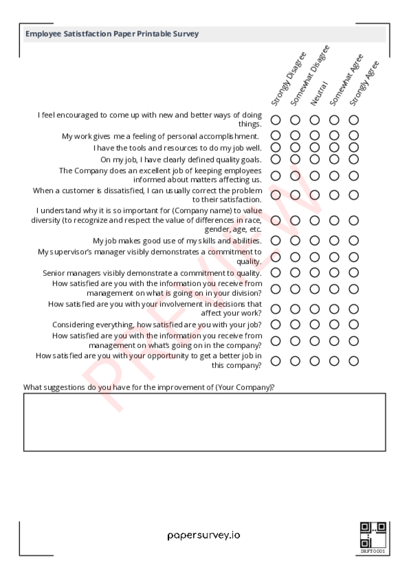 survey paper sample