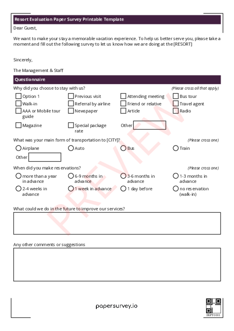 Paper Survey Templates Papersurvey Io