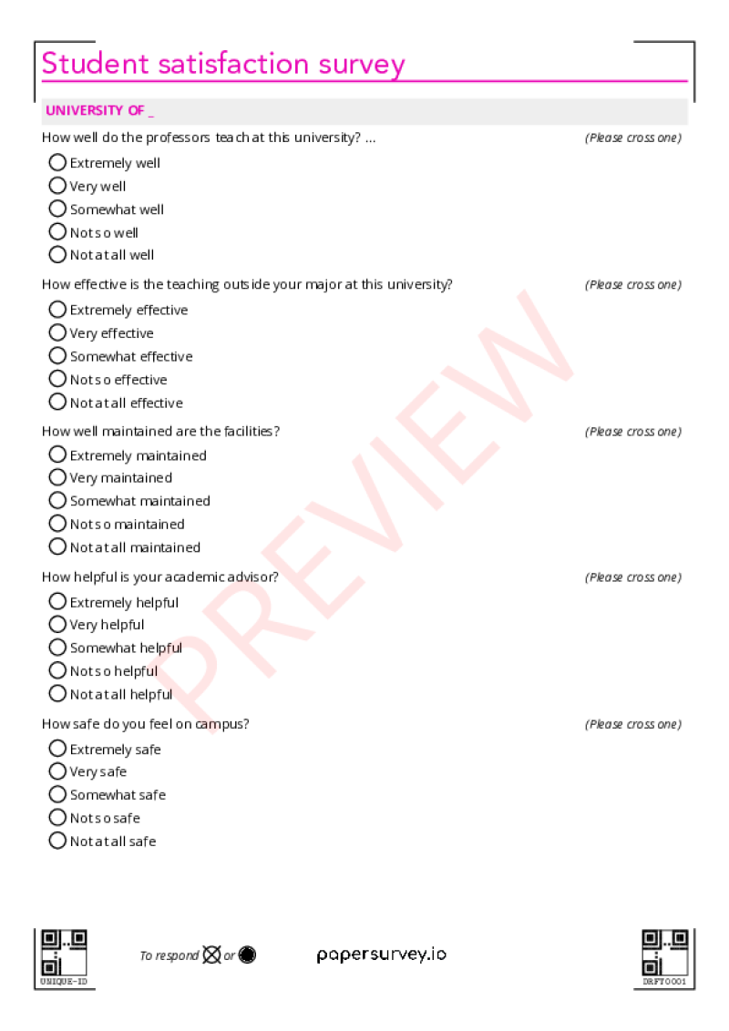 research survey paper template