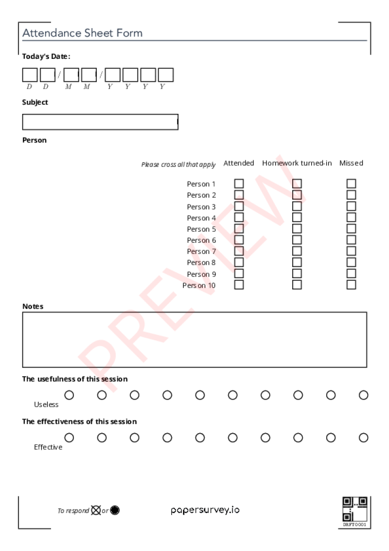 research survey paper template